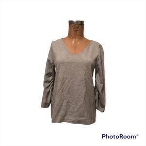 Sporty Heather Grey 3/4 sleeves Pullover Woman’s TOP